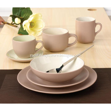 Lovely korea tableware matt color dinner sets